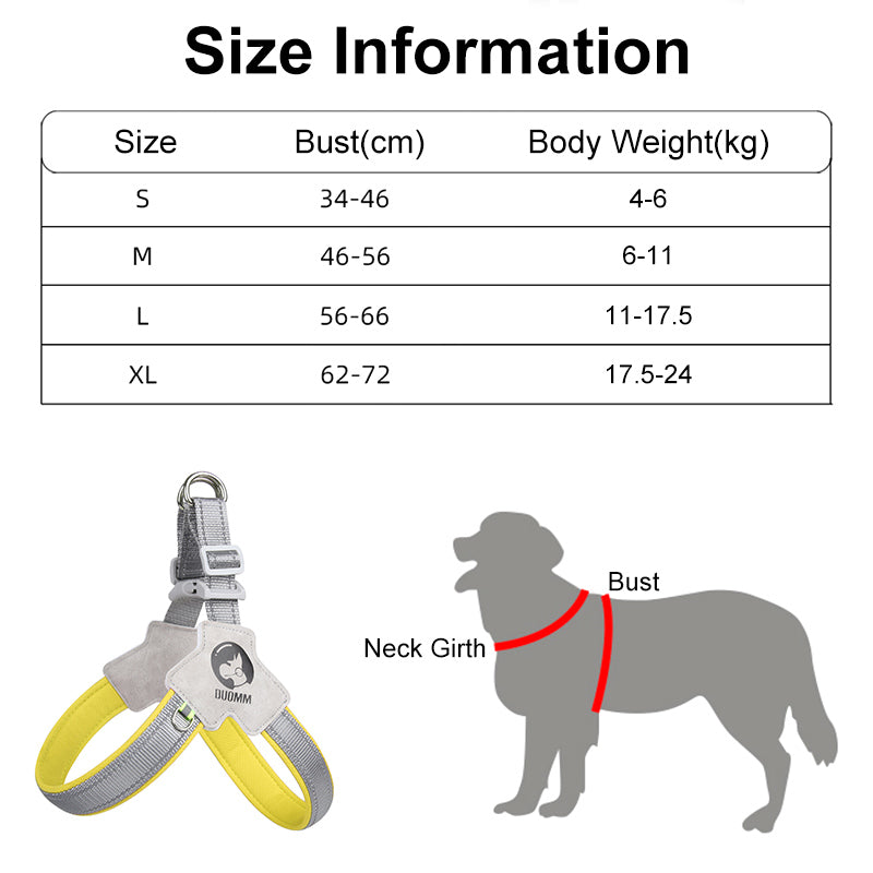 Reflective Safety Harness Vest for Small to Medium Dogs