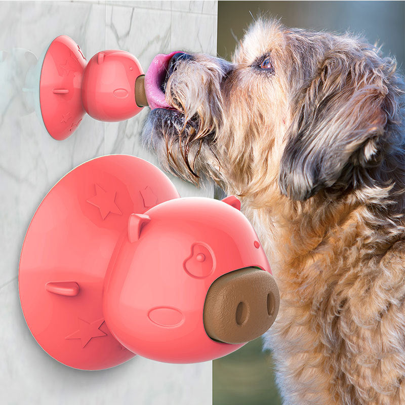 Suction Cup Dog Toy - Chew-Resistant Rubber Stick