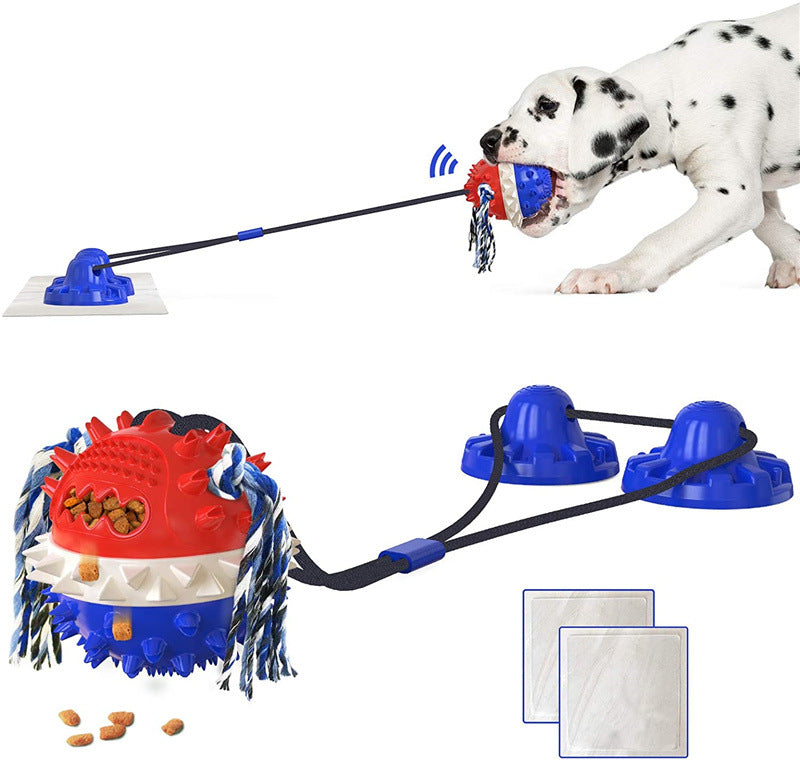 Indestructible Interactive Chew Toy with Suction Cup