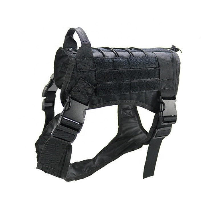 Adjustable Camouflage Tactical Nylon Dog Harness & Leash