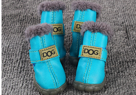 Thick Winter Dog Boots for Pets - Warm Teddy Shoes