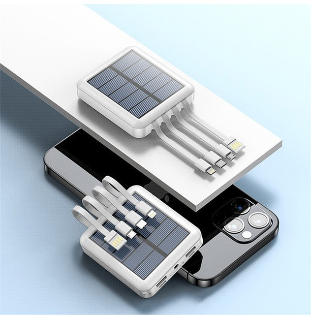 20000mAh Mini Solar Portable Power Bank for iPhone & Samsung