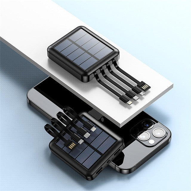 20000mAh Mini Solar Portable Power Bank for iPhone & Samsung