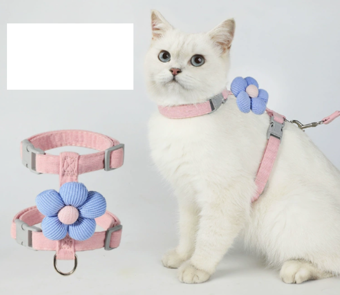 Adjustable Pet Chest Harness with Traction Leash