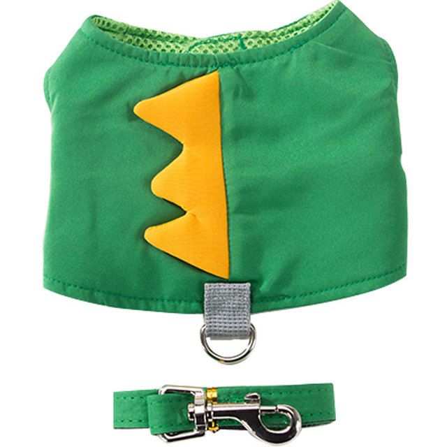 Cute Cartoon Dog Vest Harness and Leash for Pets